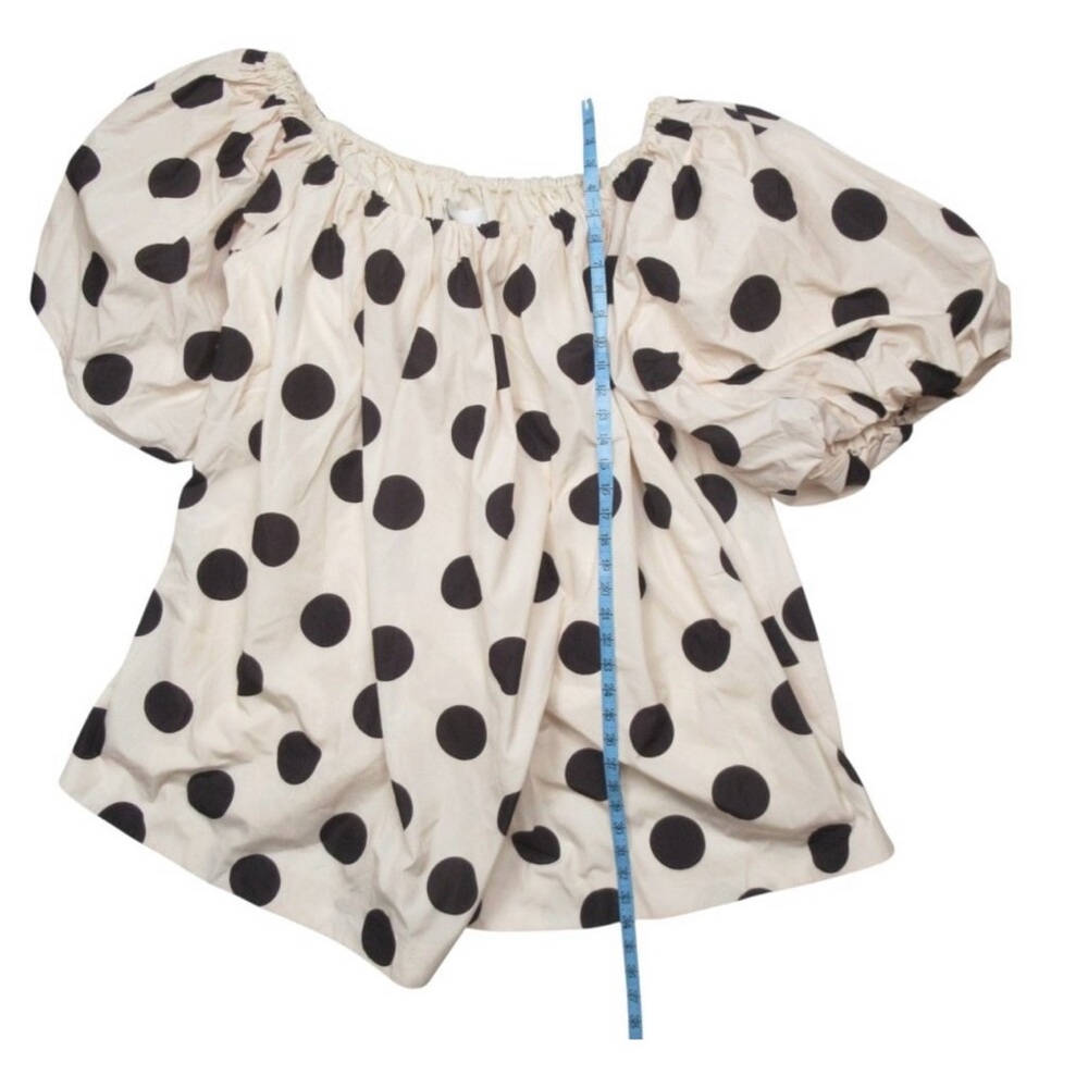 Anthropologie Polka Dot Off-Shoulder Mini Swing Dress - Picture 7 of 10